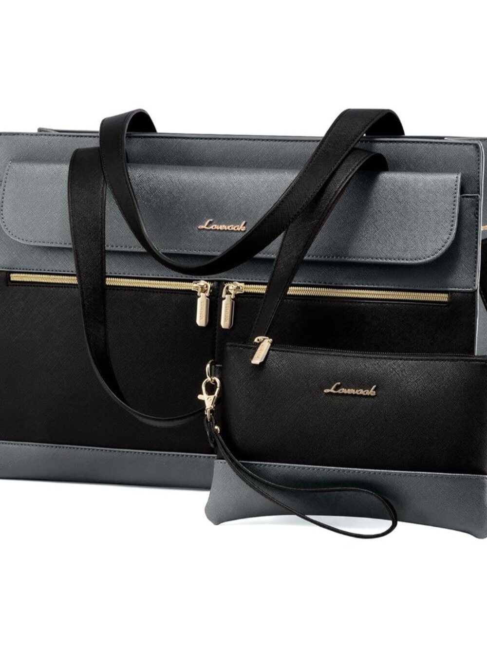 Laptop Tote for Women - 15.6 Inch Professional Leather Computer Briefcase - Wate